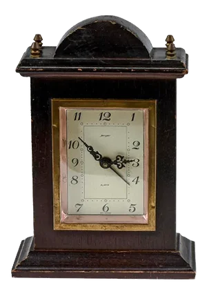 Vintage Wood and Metal Clock from Jeger, West Germany
