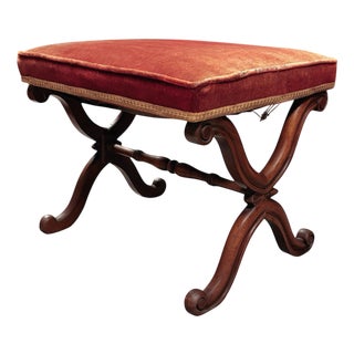 William IV Stool with X Frame For Sale