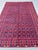 2000 - 2009 Mushwani Red and Blue Andkhoy Hand-Knotted Wool Rug - 6'4" X 9'11" For Sale - Image 5 of 11