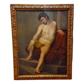 Francesco Hayez, Nude of a Young Man, 1820, Oil on Canvas For Sale
