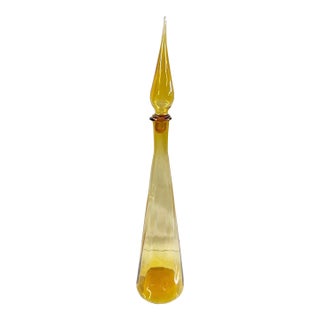 Italian Mid 20th Century Amber Empoli For Sale