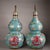 This elegant pair of double-gourd vases is crafted from a bronze body and richly decorated with cloisonné enamel. Each...