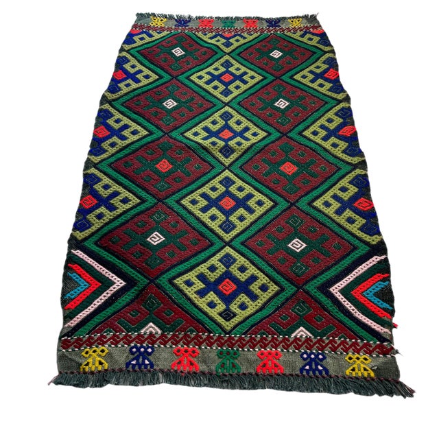 Small Turkish Traditional Kilim Rug For Sale