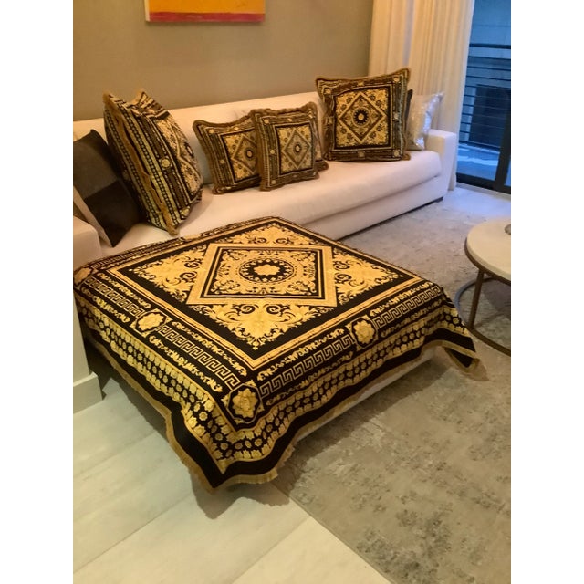 Versace Custom Made Versace Collection Fabric Pillows - Set of 5 For Sale - Image 4 of 10