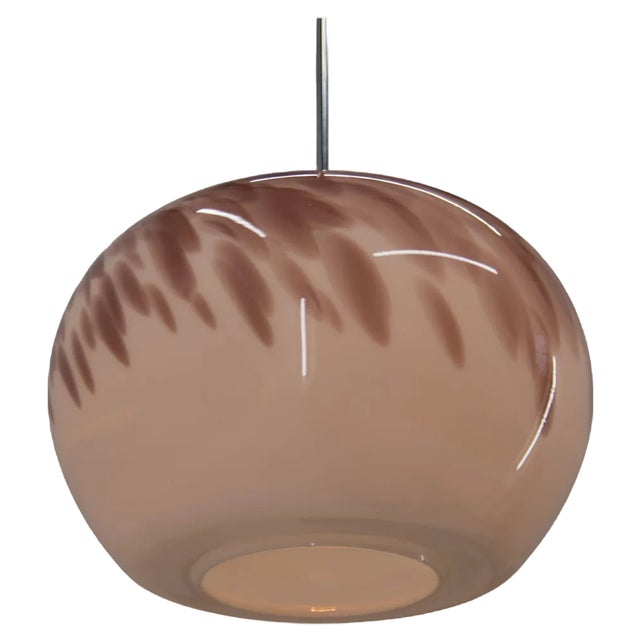 Art Glass Pendant Lamp, Czechoslovakia, 1970s For Sale