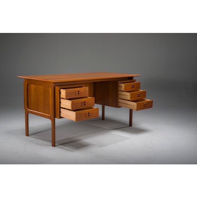 Danish Executive Desk in Teak by Erik Brouer for Brouer Møbelfabrik, 1960s For Sale - Image 9 of 18