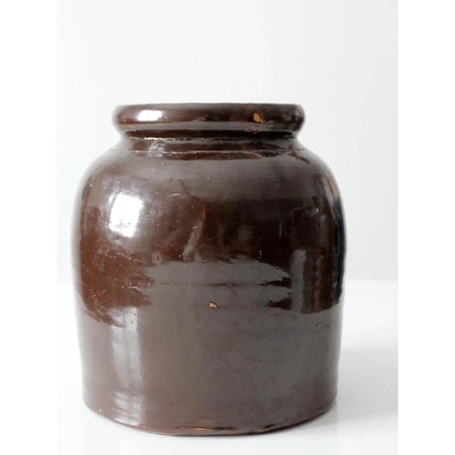 Early 20th Century Antique Stoneware Crock Attributed to Red Wing For Sale - Image 5 of 9
