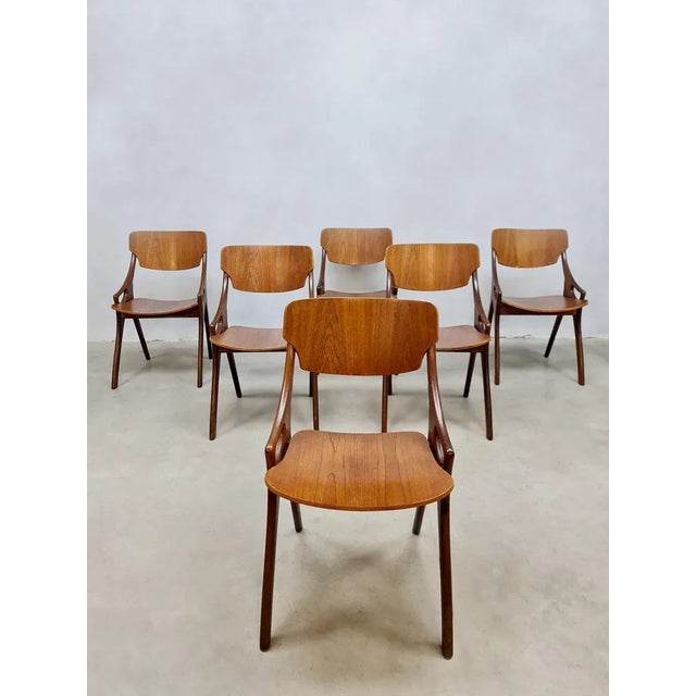 Vintage Danish Dining Chairs by Hovmand Olsen for Mogens Kold, 1960s, Set of 6 For Sale - Image 9 of 9