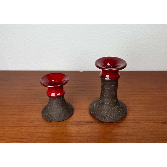 Mid-Century Modern Danish Studio Pottery Candleholder from Lehmann Pottery, 1960s, Set of 2 For Sale - Image 11 of 18