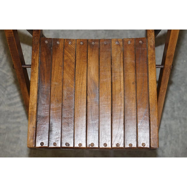 English Oak Folding Steamer Chairs, 1900-1920, Set of 6 For Sale - Image 6 of 18