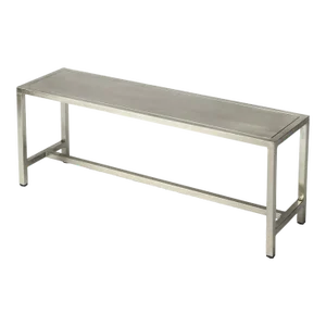 Tribeca Iron 43.5"W Bench, Silver