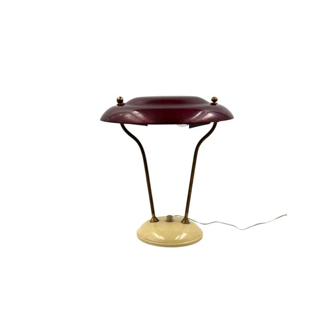Mid-Century Brass Table / Desk Lamp, France Ca. 1950 For Sale - Image 9 of 12