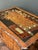 Vintage Wood Inlay Writing Desk With Inkwells For Sale - Image 4 of 14