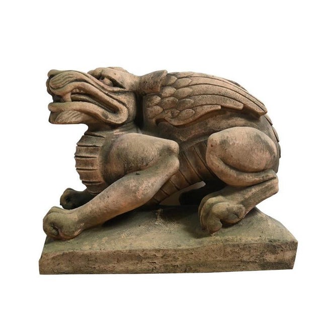 A quirky crouching gargoyle statue perfect for the garden Crafted from reconstituted stone with lovely weathered look...
