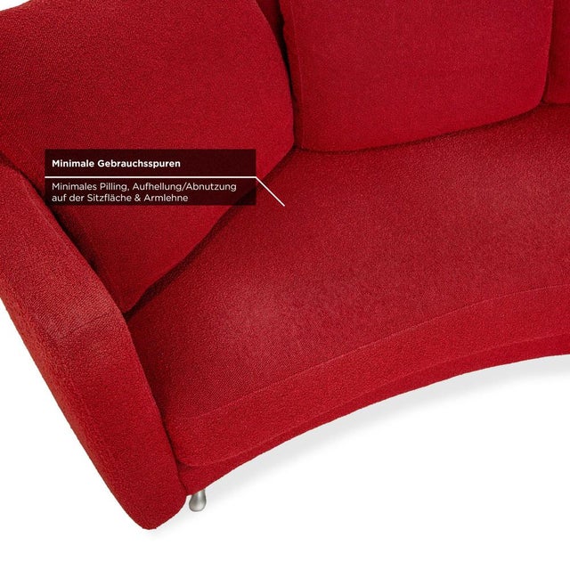 Model 2500 3-Seater Sofa in Red Fabric from Rolf Benz For Sale - Image 6 of 11