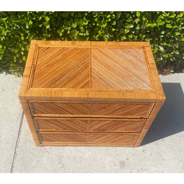 Gabriella Crespi Vintage Pencil Reed Rattan Dresser, Gabriella Crespi Style, For Sale - Image 4 of 8