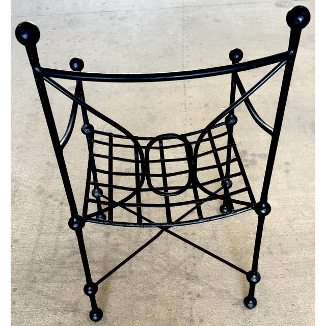 Set of Six Italian Wrought Iron Armchairs, Attributed to Mario Papperzini, 1960s For Sale - Image 17 of 18