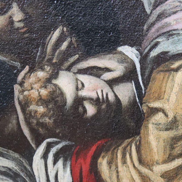Madonna with Child and Angel, 17th Century, Oil Painting on Canvas, Framed For Sale - Image 5 of 18