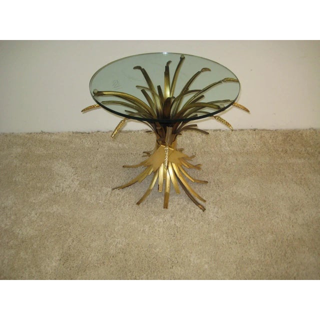 1960s Mid-Century Hollywood Regency Sheaf of Wheat Table For Sale - Image 9 of 9