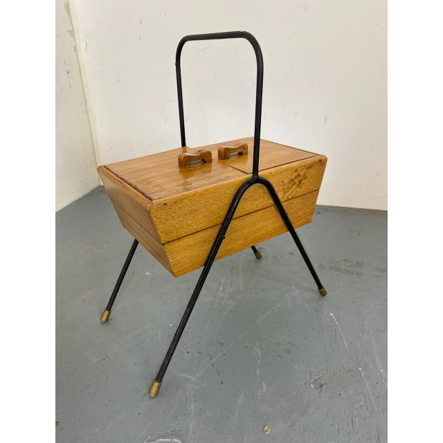 Vintage Mid-Century Sewing Box, 1950s For Sale - Image 9 of 9
