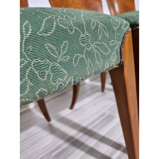 Art Deco Dining Chairs attributed to Jindrich Halabala, 1940s, Set of 4 For Sale - Image 17 of 18