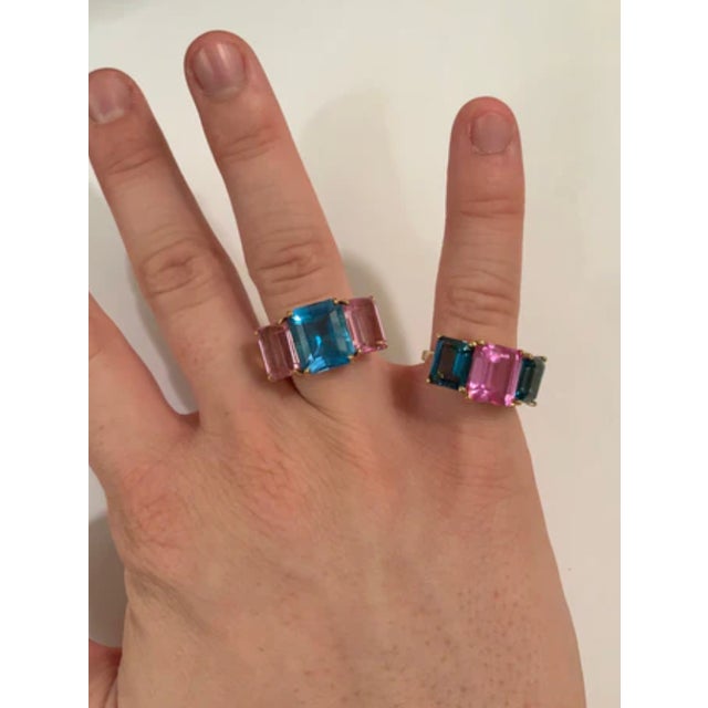 Not Yet Made - Made To Order Christina Addison Yellow Gold Zircon Mini Emerald Cut Ring For Sale - Image 5 of 12