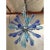 Murano Glass Sputnik Chandelier, Blue Air Drops, With Chromed Metal Frame For Sale - Image 6 of 12