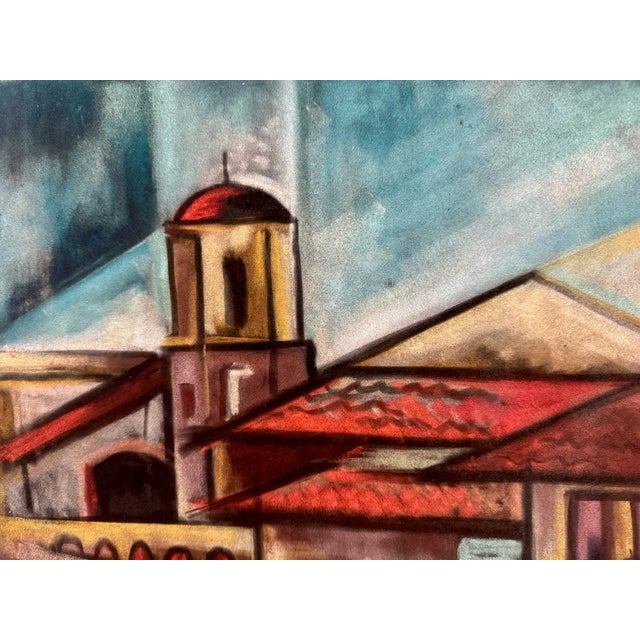 Original pastel drawing on paper by Henry Emil Salloch, also known as Heinz Emil Salloch, the German-born American artist...