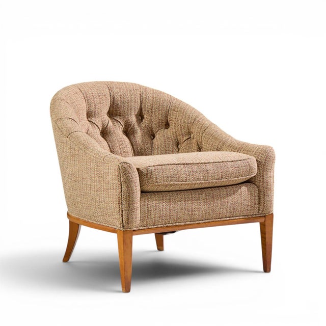 Erwin Lambeth Erwin Lambeth Style Mid Century Walnut Lounge Chairs - Pair For Sale - Image 4 of 12