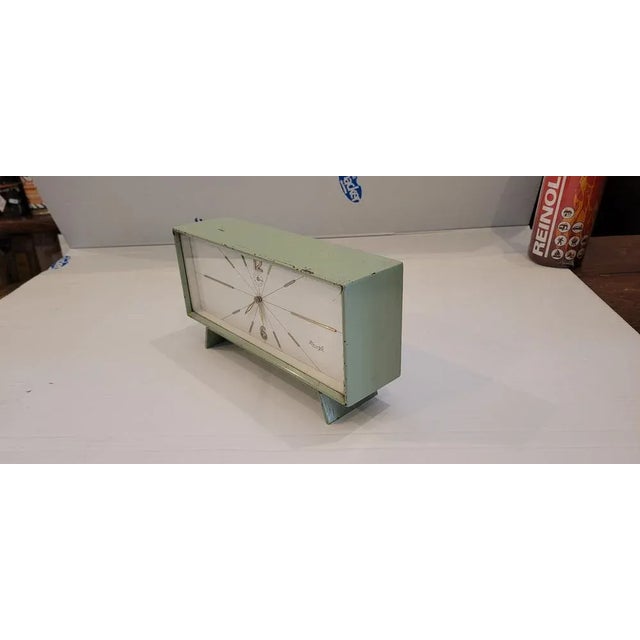 German Clock in Painted Metal, 1960 For Sale - Image 4 of 6