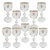 Late 20th Century Gold Rimmed Monogram 'C' Crystal Aperitif Glasses - Set of 10 For Sale