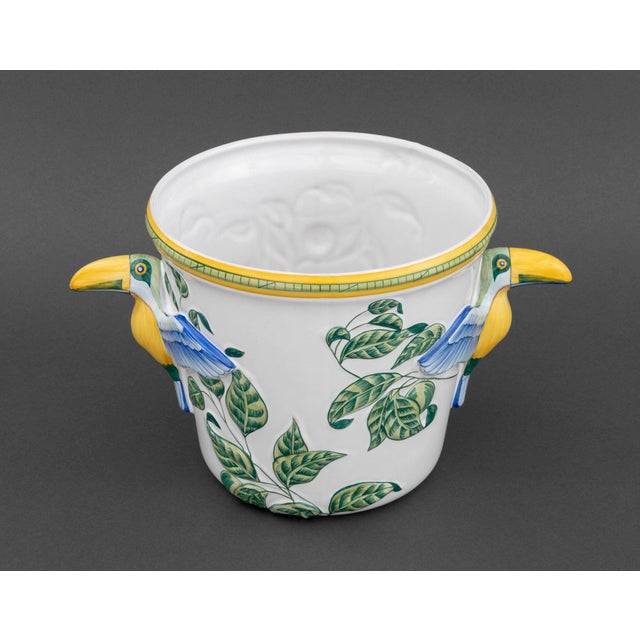 Hermes Moustiers Faience "Toucan" Ice Bucket For Sale In New York - Image 6 of 9