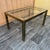 A Pair of Hollywood Regency Gold Brass and Wicker Side Tables in the Milo Baughman Style. C. 1970s For Sale - Image 9 of 18