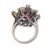 1950s Mid Century French Gia 11 Carat No Heat Cabochon Ruby Diamond Platinum Ring, Size 6.5 For Sale In Los Angeles - Image 6 of 7