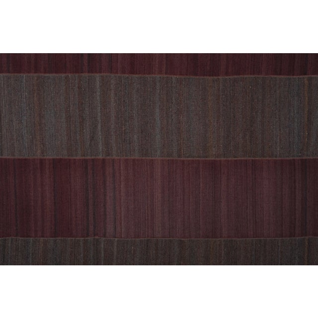 Striped Turkish Kilim Rug 9'5'' X 10'2'' For Sale - Image 6 of 12