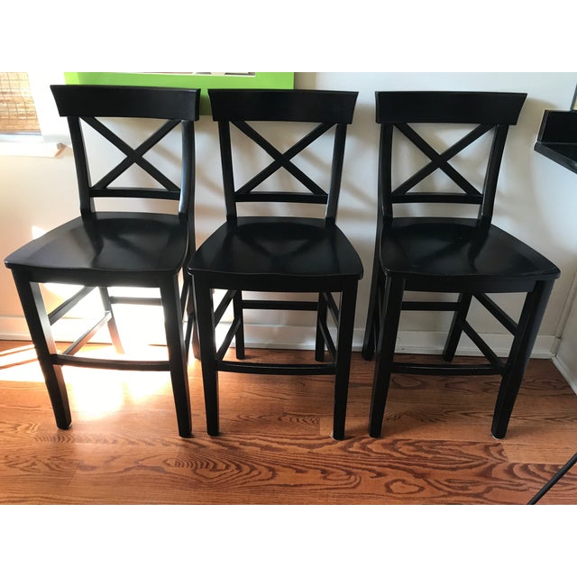Pottery Barn Aaron Barstools Set Of 3 Chairish