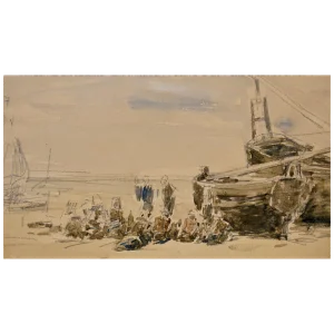 Eugene Boudin Berck Scene De Plage