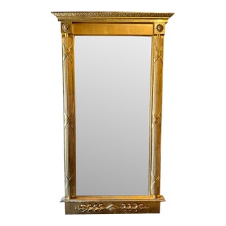 19th C. Swedish Neoclassical Giltwood Mirror For Sale