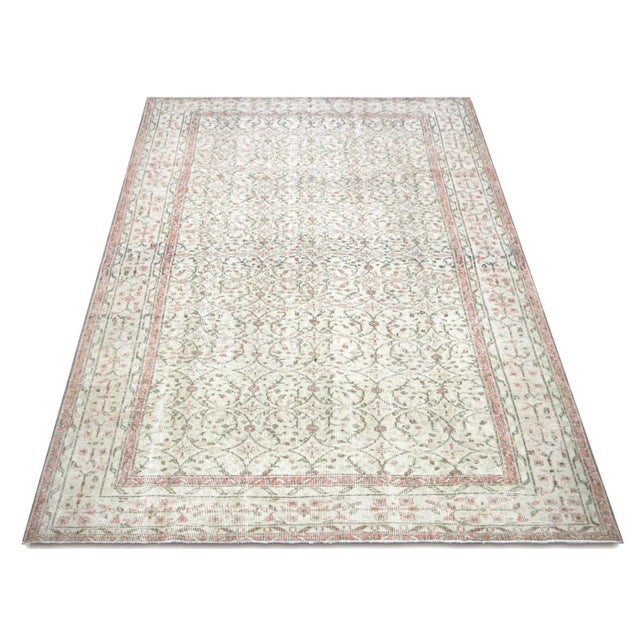 1960s 1960s Turkish Oushak Rug For Sale - Image 5 of 7