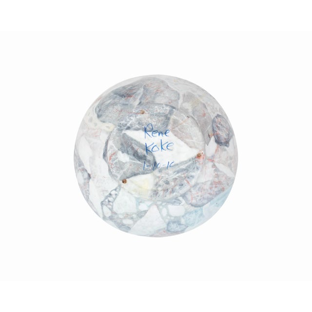 Ceramic Large Decorative "Marbled" Ceramic Bowl For Sale - Image 7 of 8