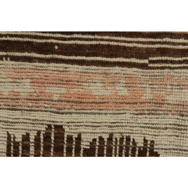 Rug & Kilim’s Modern Rug with Beige-brown Geometric Patterns - 6x9 For Sale In New York - Image 6 of 7