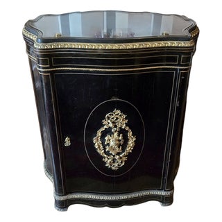 Napoleon III Curved Buffet in the style of Boulle For Sale