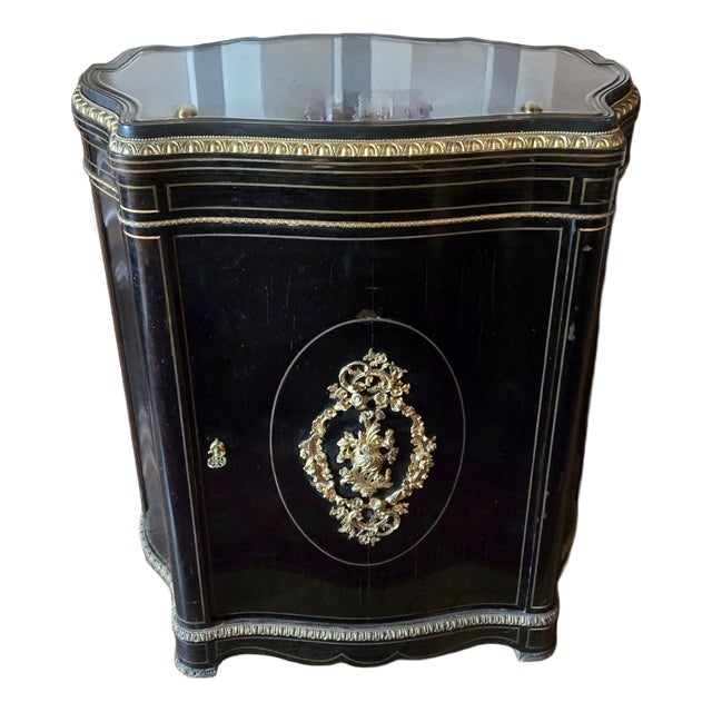 Napoleon III Curved Buffet in the style of Boulle For Sale