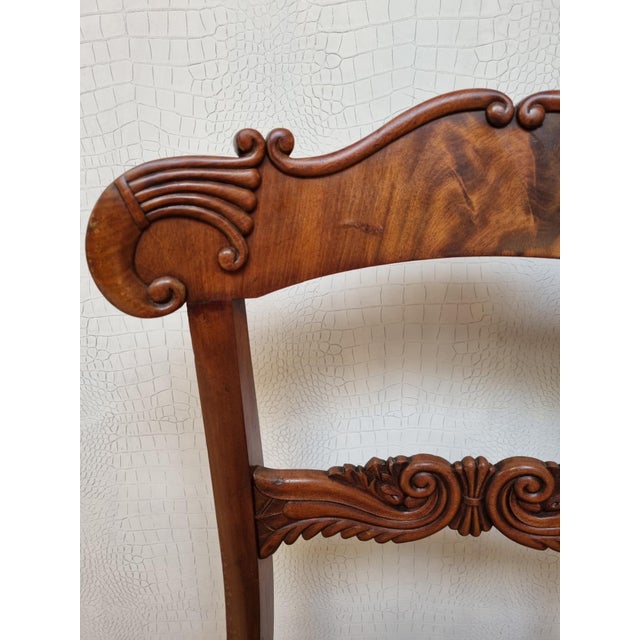 Early 19th Century English Sheraton Mahogany Side Chairs, 1830s, Set of 2 For Sale - Image 5 of 14