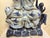 Chinese Vintage Ceramic Buddhist Sculpture,Hand Carved Blue and White Porcelain the Eighteen Arhats Statue For Sale - Image 10 of 11