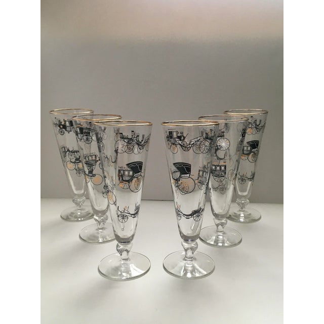 Transparent 1950s Libbey Curio Pilsner Glasses- Set of 6 For Sale - Image 8 of 11