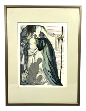 After Dali, Composition, Etching, Framed