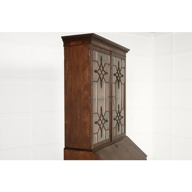 Brown Antique English Mahogany Secretaire, 1700s For Sale - Image 8 of 15