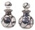 Early 20th Century Pr. Silver Overlay Perfume Bottles For Sale - Image 4 of 7
