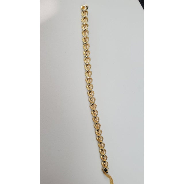 Cultured Pearl Heart Shaped Tennis Bracelet For Sale - Image 4 of 4